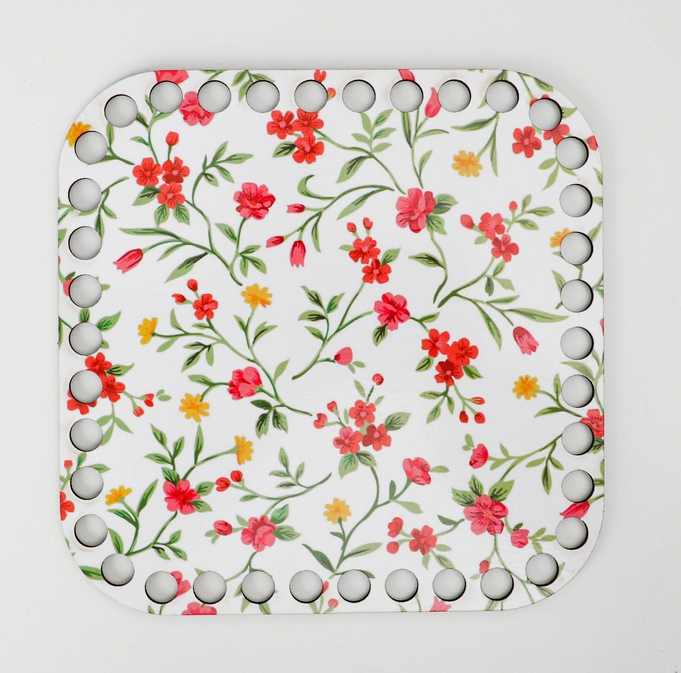 Заготовка для вязания "Квадрат скругленный" донышко фанера, размер 15 см