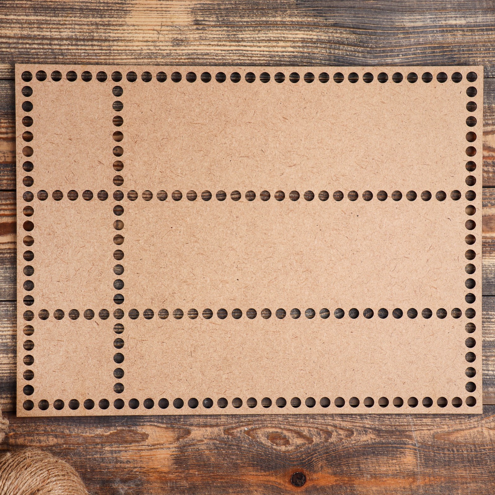 1600 (20) Заготовка для вязания "Прямоугольник, перфорация",40×30 см, d=9мм