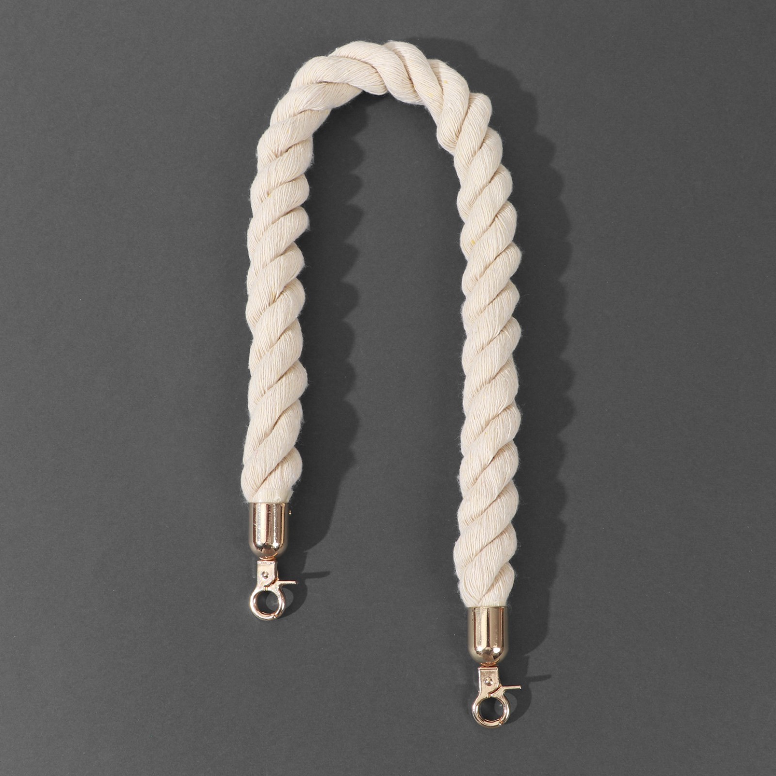 Ручки для сумки, канат, 60 × 1,5 см, с карабинами