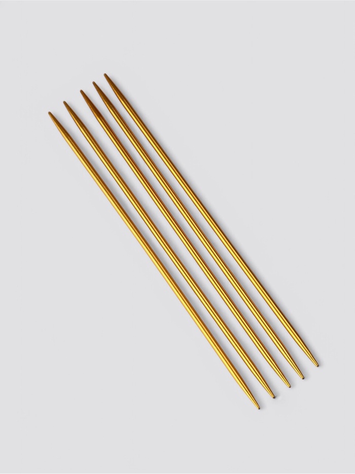 Спицы для вязания, чулочные, из алюминия, 5 шт.
