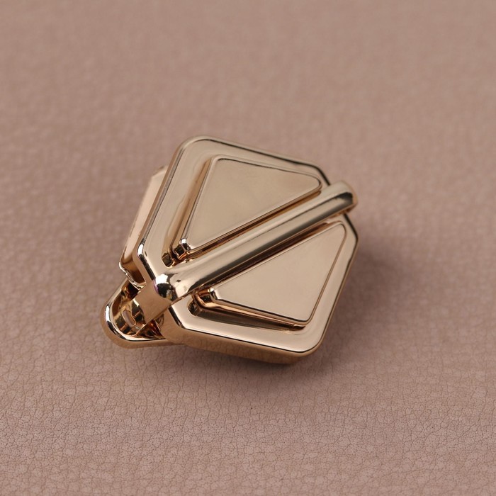 Застёжка для сумки, 3,1×3,1см, золото, серебро