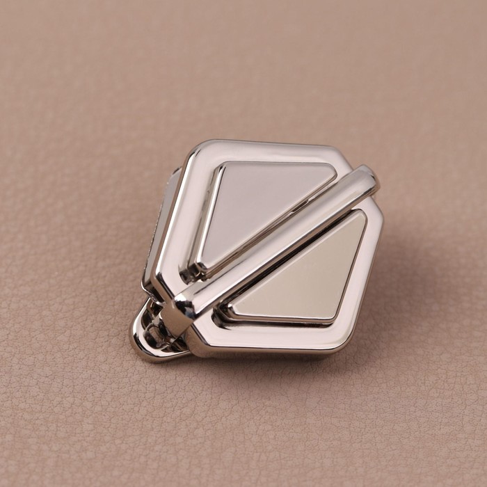 Застёжка для сумки, 3,1×3,1см, золото, серебро