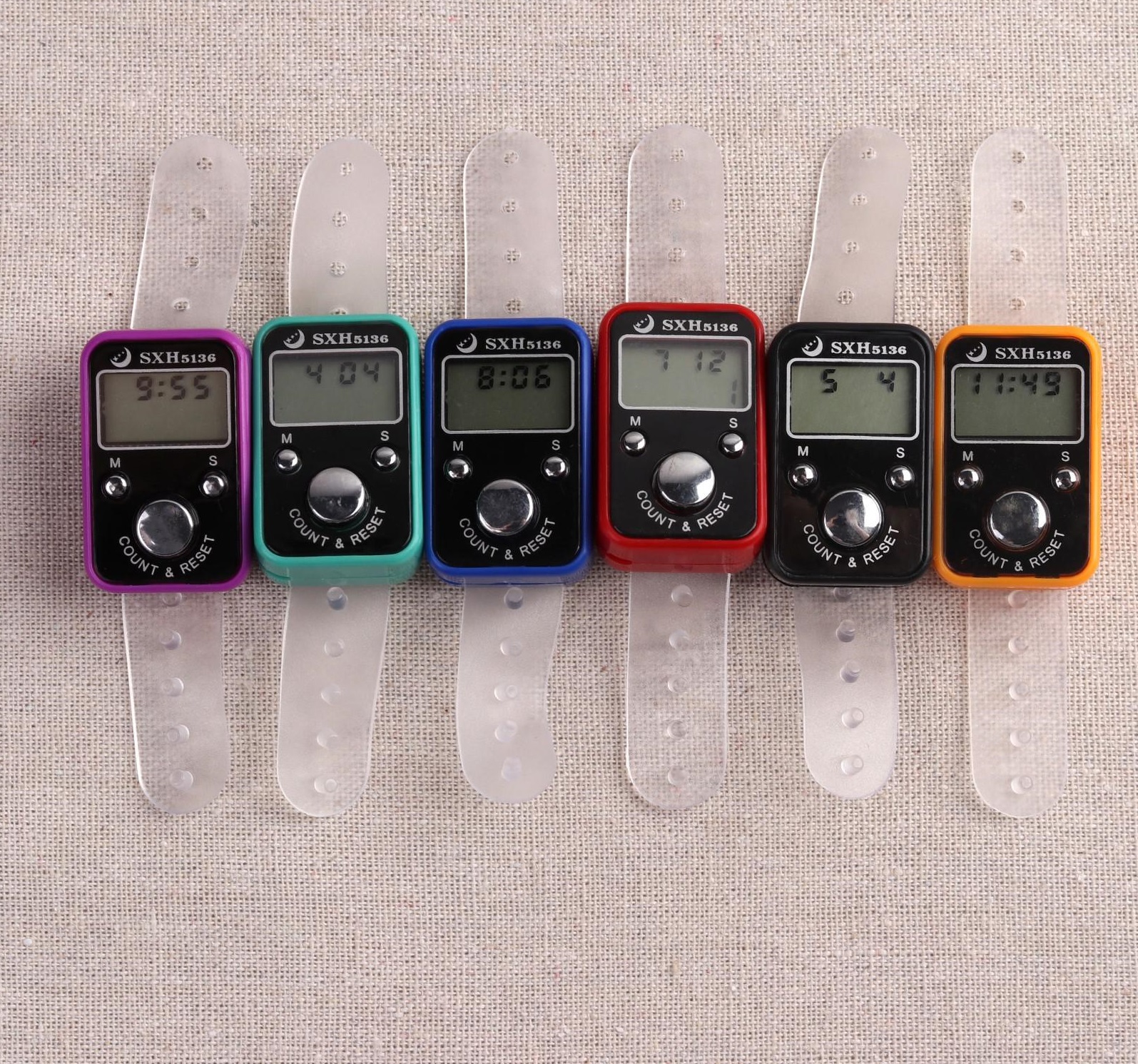 Счётчик рядов электронный, на ремне, 3 режима, 10,5 × 2,5 × 2 см, цвет МИКС