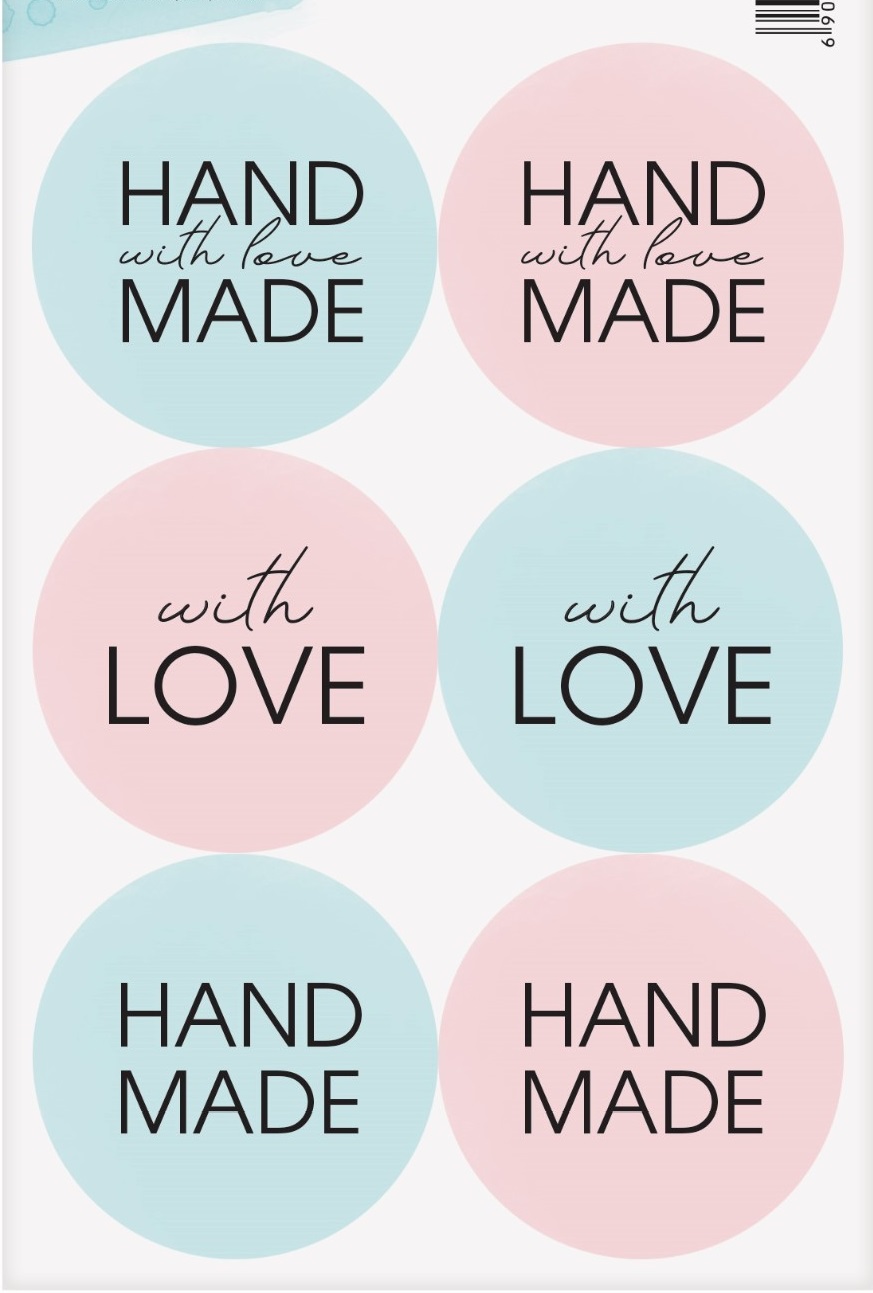 Наклейки на подарки Hand Made