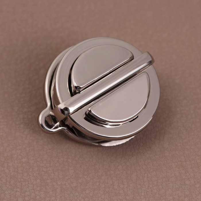 Застёжка для сумки, 3 × 3 см, золото, серебро