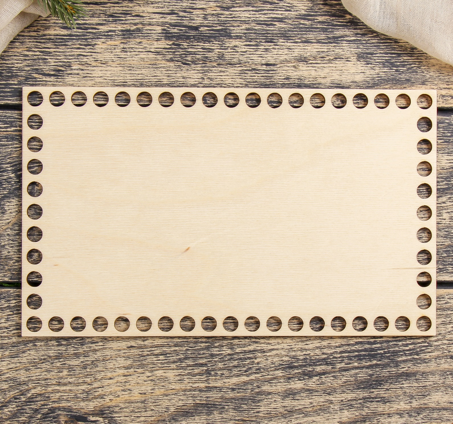 Заготовка для вязания Прямоугольник, донышко, размер 25×15 см