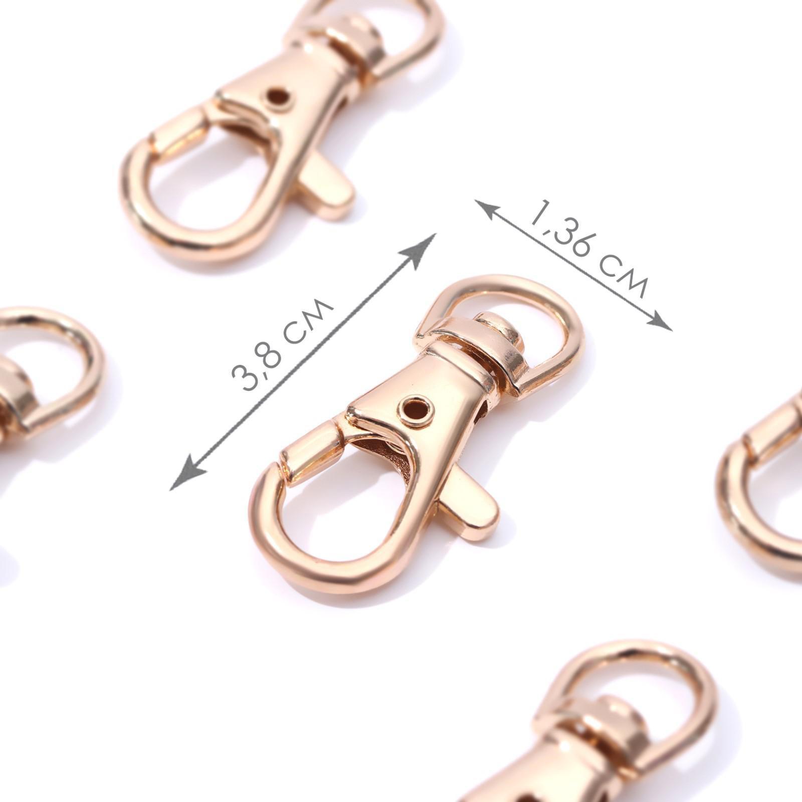 4599676 Карабин металлический, цвет золотой, никель