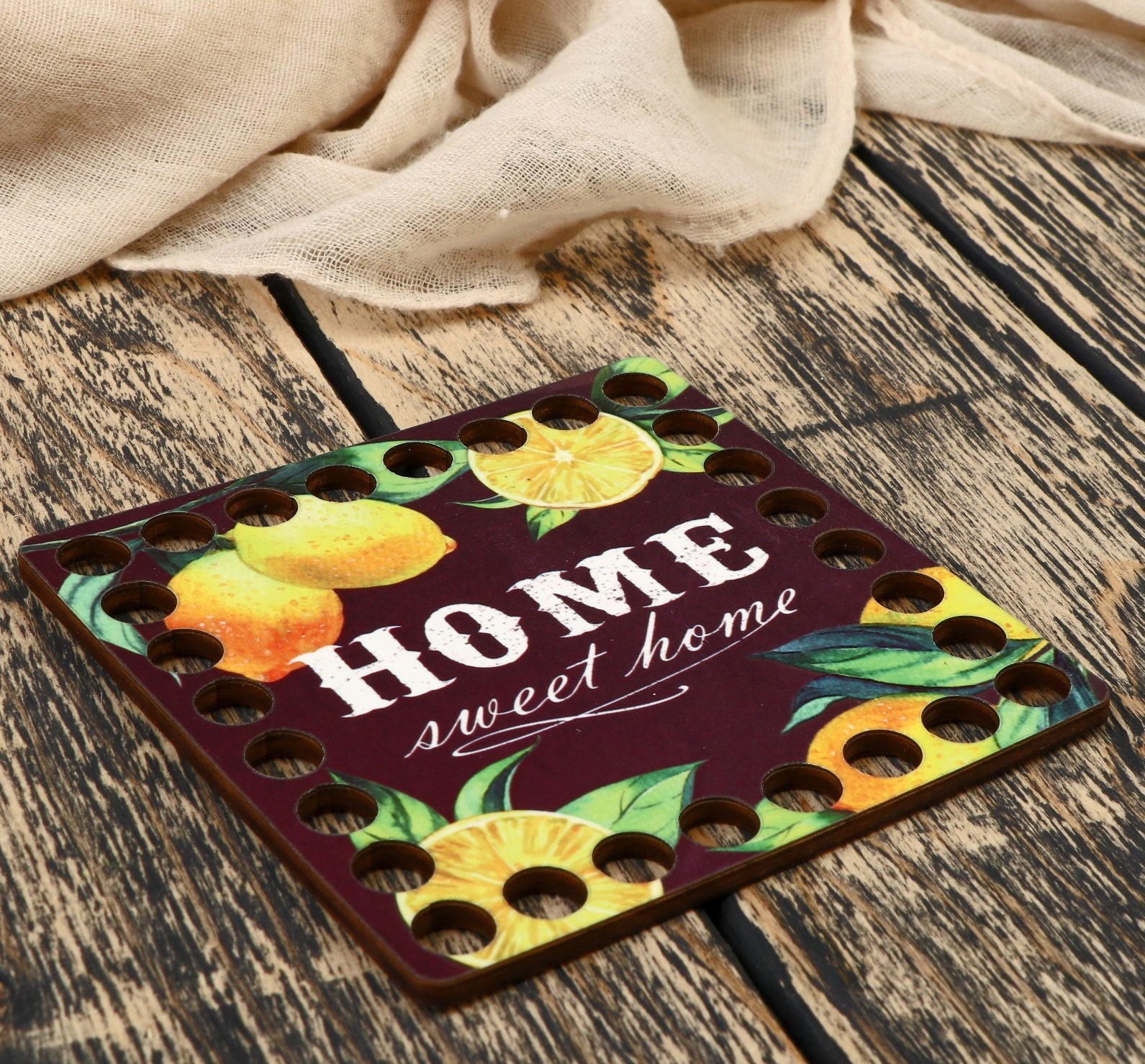 Заготовка для вязания квадрат с рисунком(принтом) 10 см