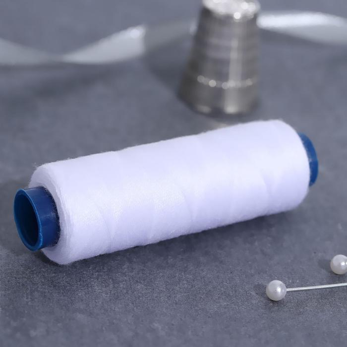 Нитки 40/2, 183 м, 100% полиэстер, цвет белый