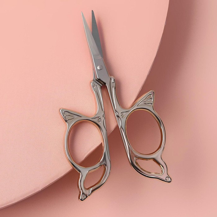 Ножницы для творческих работ «Бабочка», 9 см, цвет золотой