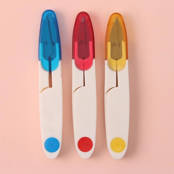 Ножницы для обрезки ниток, с защитным колпачком, 12 см