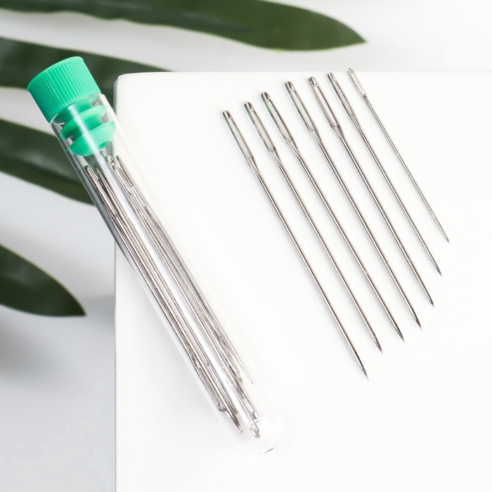 Иглы швейные, d = 0,85 / 1,05 / 1,25 мм, 4 - 6 см,