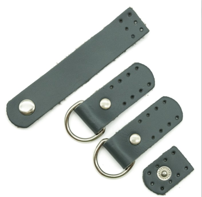 84 (серый) Набор для сумки Застежка 2,5*10,1см-1шт., петельки 3*5,5см-2шт, 2*10,1см-1шт., петельки 2*5,4см-2ш 100% кожа