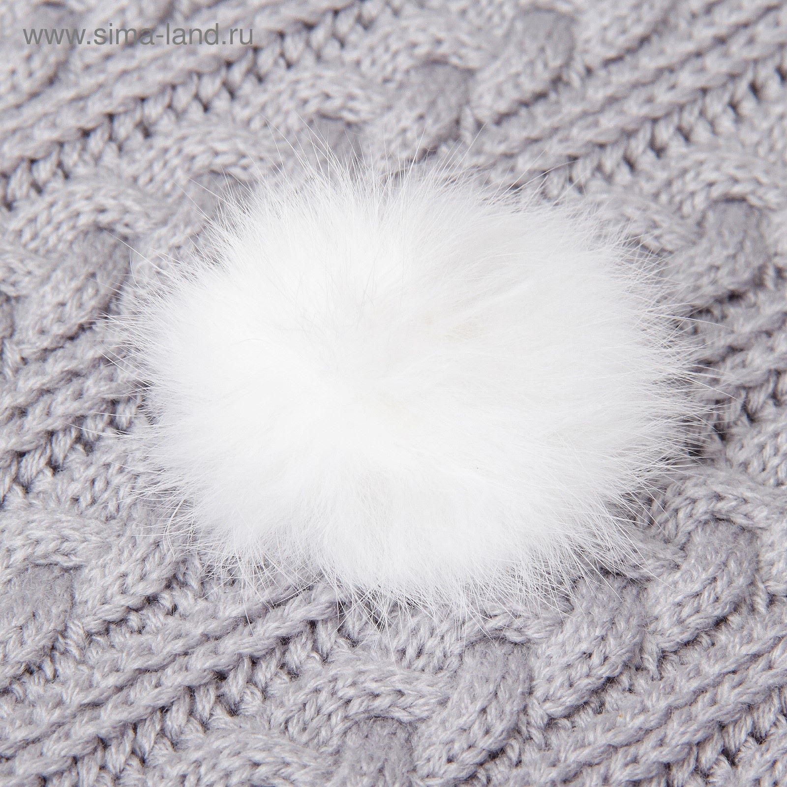 Помпон из натурального меха зайца