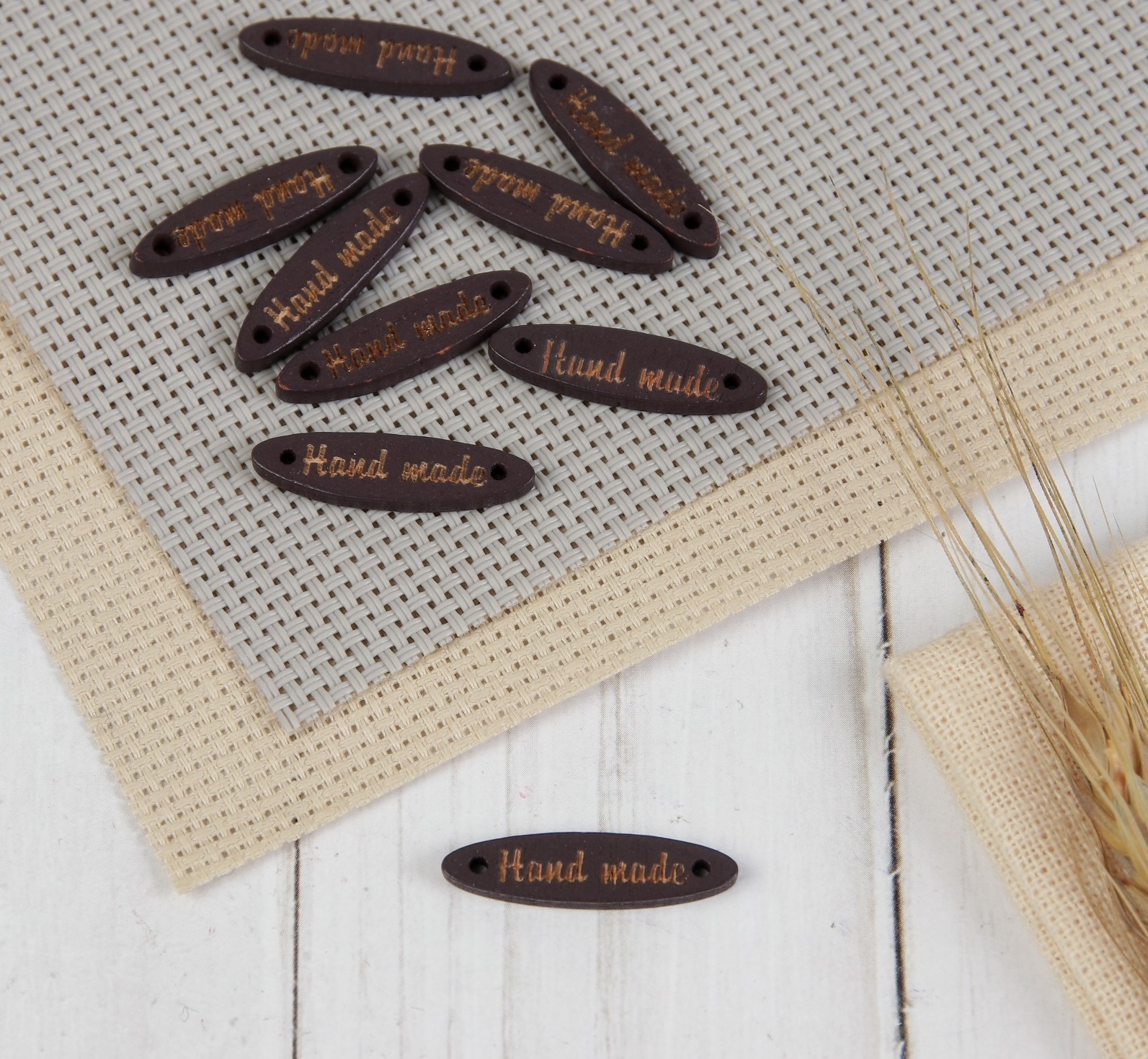 Birka Derevo Hand Made Нашивка(бирка) из дерева