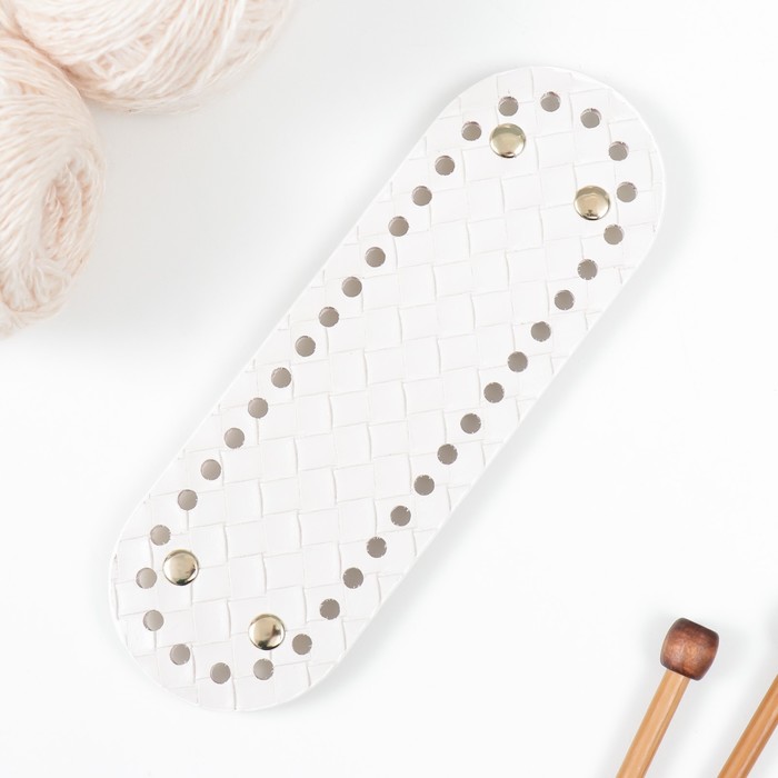 Основа для вязанных изделий кожзам "Вытянутая плетёнка" , 6×18 см