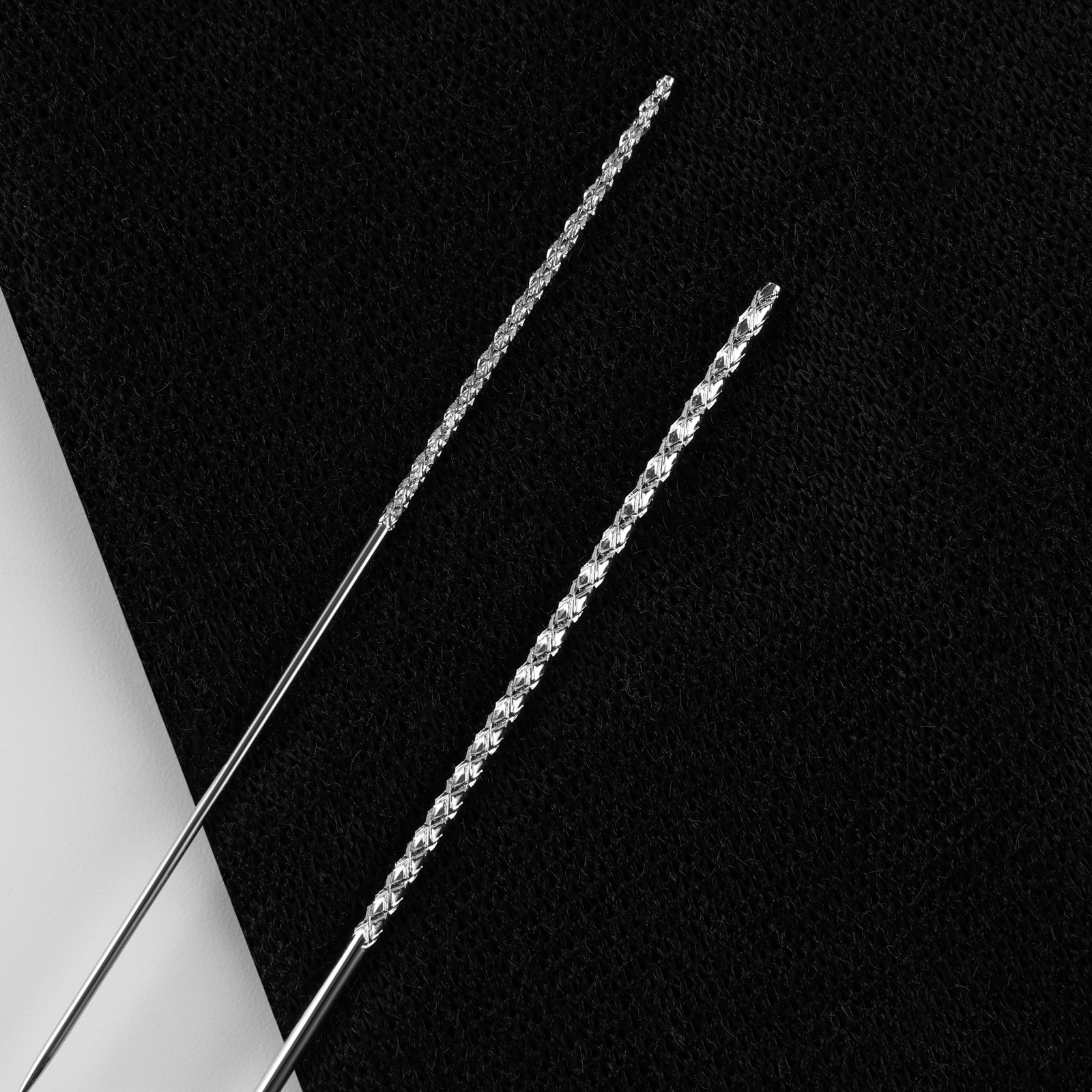 Иглы для удаления затяжек, d = 0,8 / 1,2 мм, 6 - 7,8 см, 2 шт