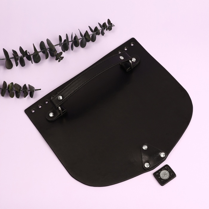 Крышка-клапан для сумки, с ручкой, на магнитной кнопке, 23 × 21 см