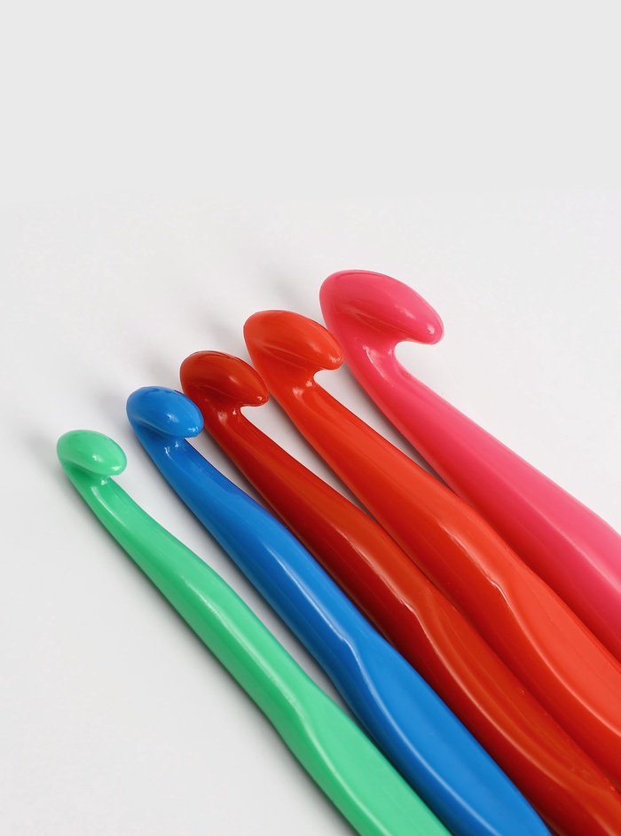 Крючки для вязания, пластик, цвет МИКС