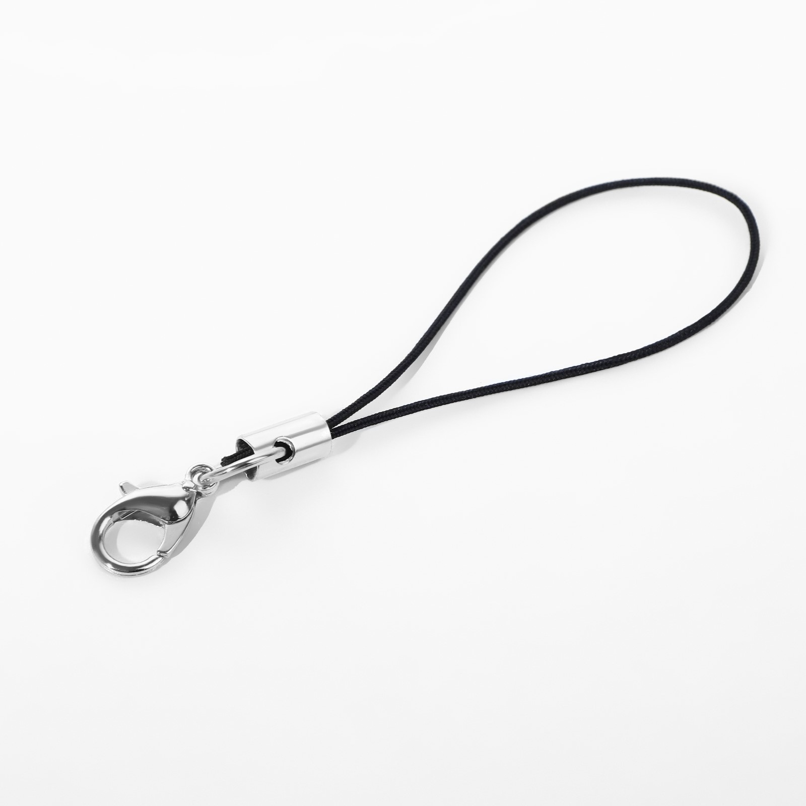 Основа для брелока на нитке, с карабином, 1,2 × 0,7 см, 6 см