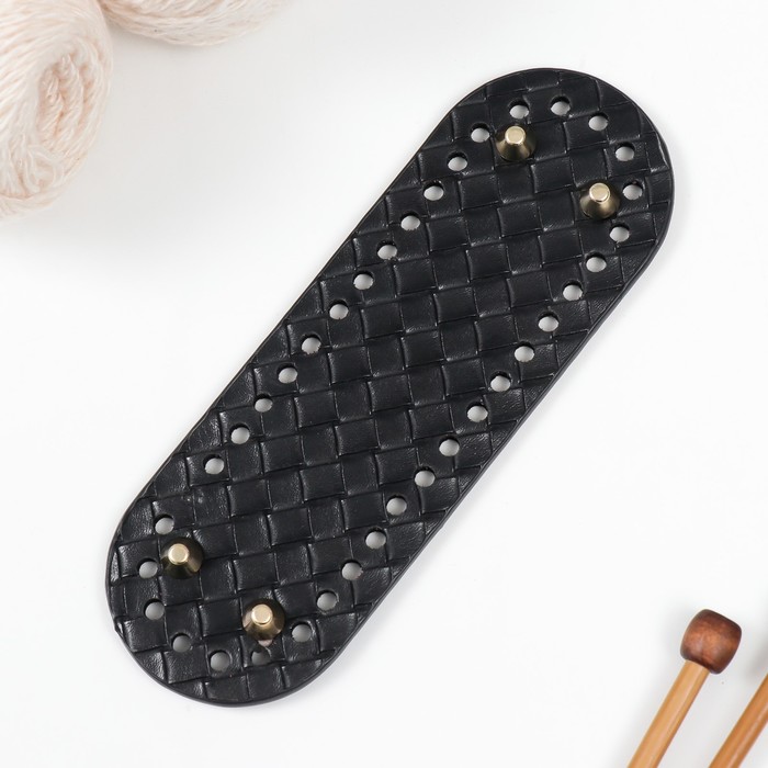 Основа для вязанных изделий кожзам "Вытянутая плетёнка" , 6×18 см